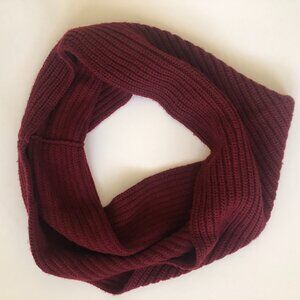 J. Crew Deep Red Chunky Infinity Scarf,  OS